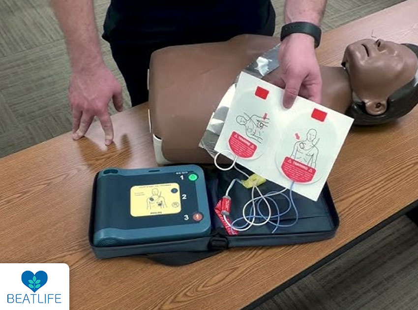 What is recommended to minimize interruptions when using an AED?